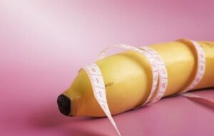 İktidarsızlık ve cinsel sağlık sorunlarını temsil eden mezura sarılı muz görseli.